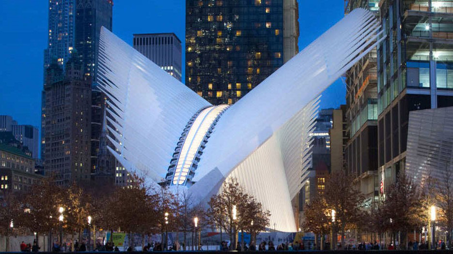 A refeference photograph of Santiago Calatrava's building in New York